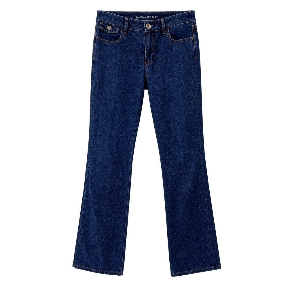 Vtg Banana Republic Wide Leg Jeans Bootcut Womens Sz 29 10 Mid Rise Trouser Y2K